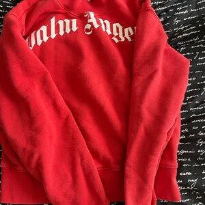 Palm Angels Red Kids Sweatshirt
